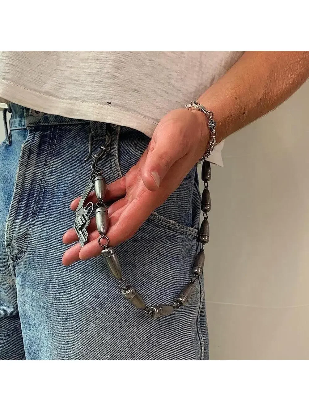 Silver Bullet Pocket Chain. Heavy weight nice quick big clips fits any size